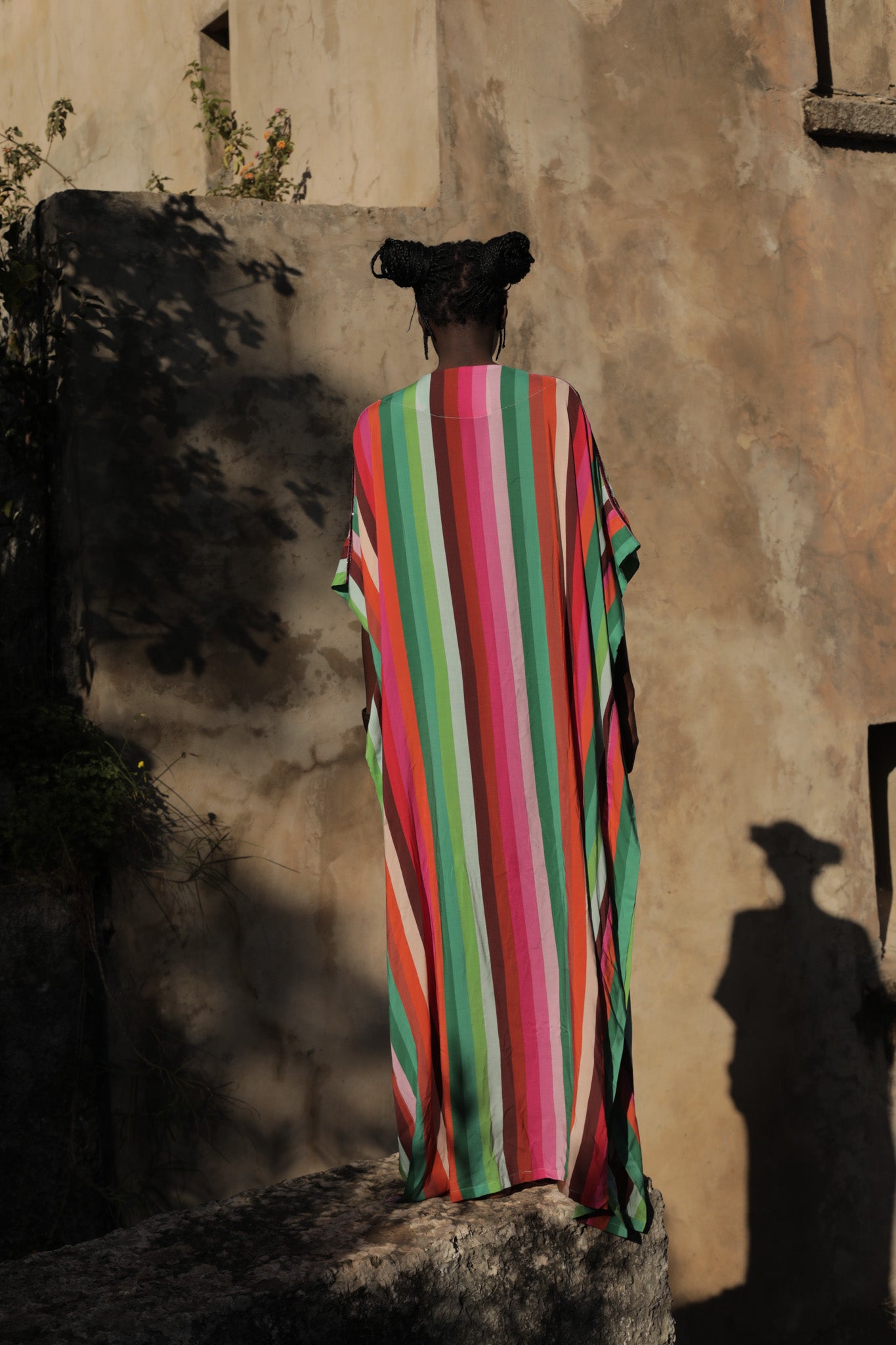 Color Jood - Striped Colorful Cotton Kaftan