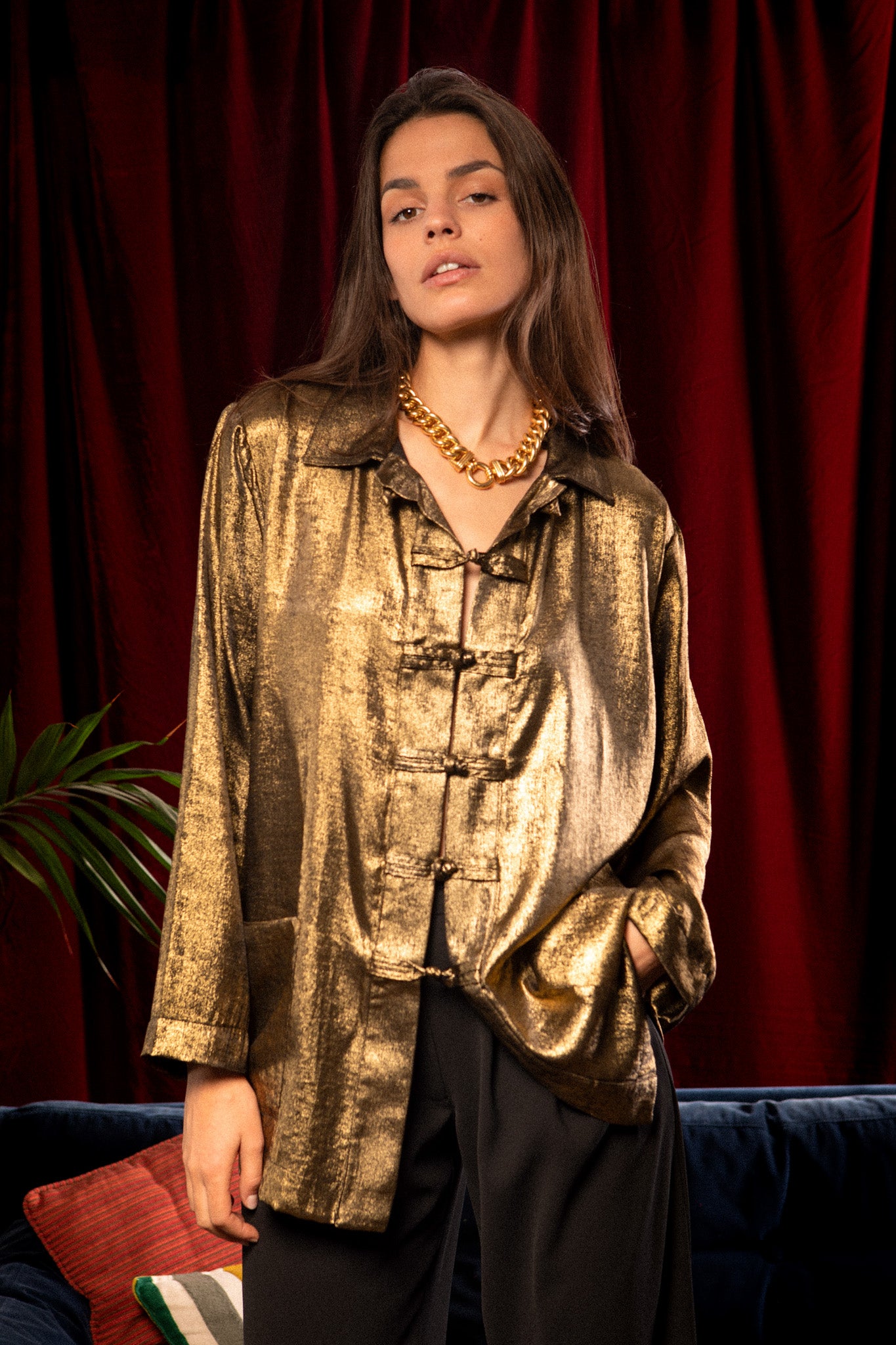 Dengri - Loose Metallic Jacket