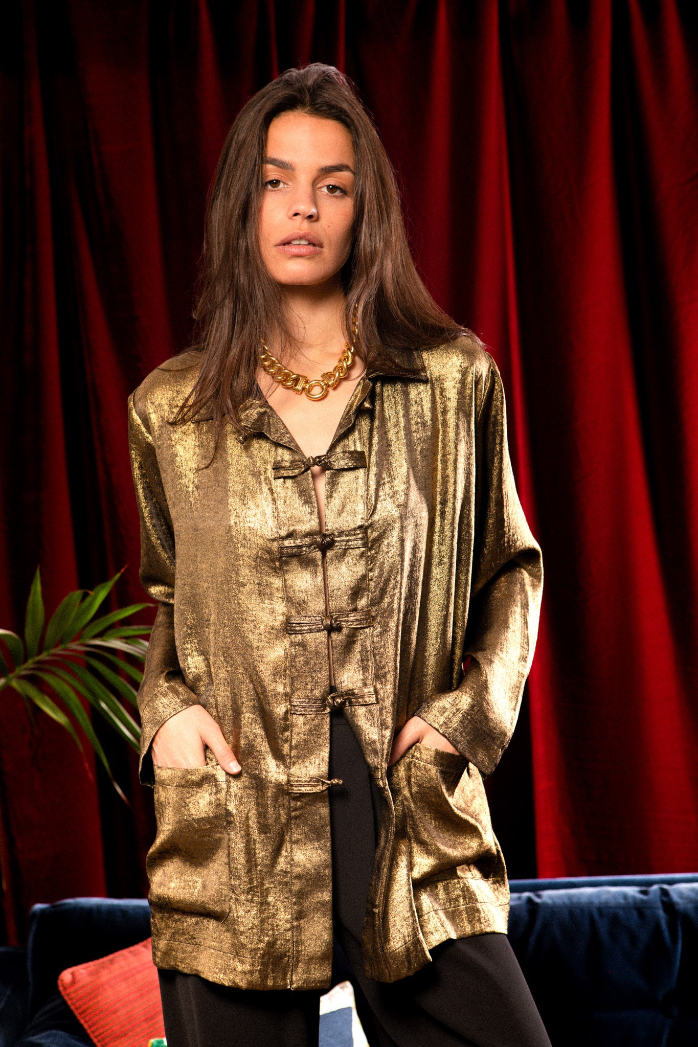 Dengri - Loose Metallic Jacket