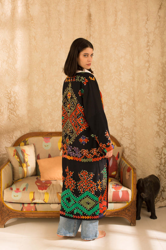 Enda - Silk Thread Embroidered Coat