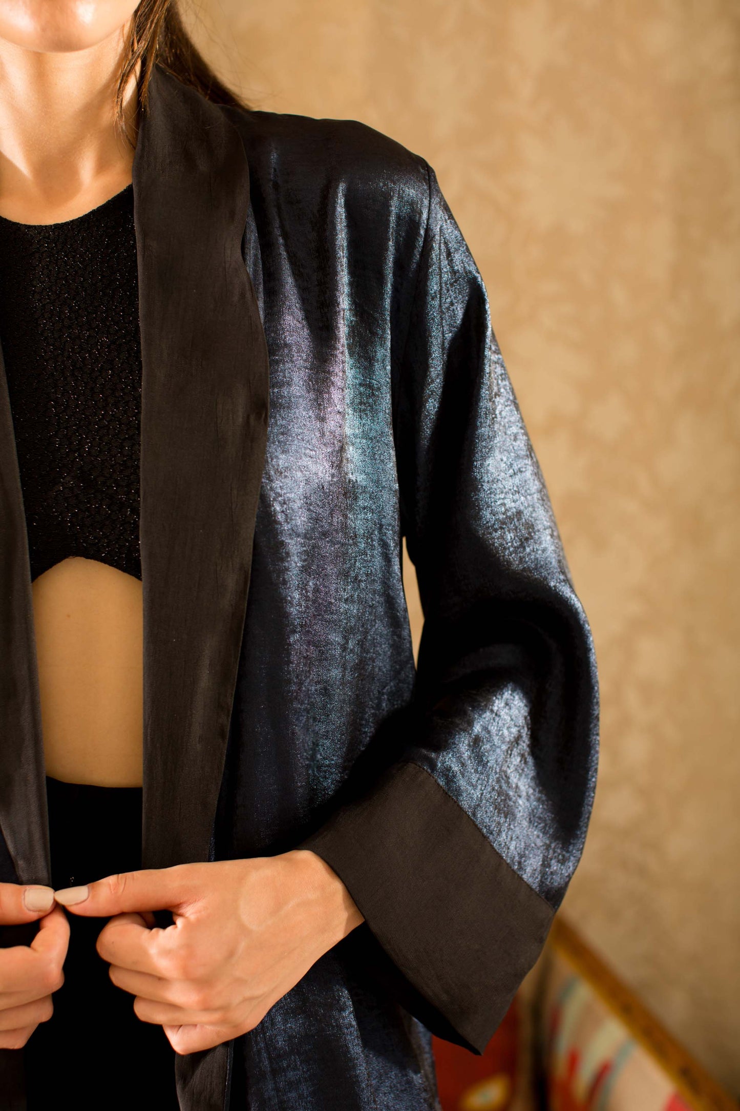 Rick - Lamé Duster Kimono